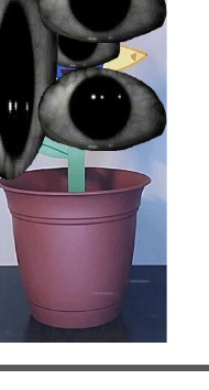 The same potted flower after mutating with void eyes.