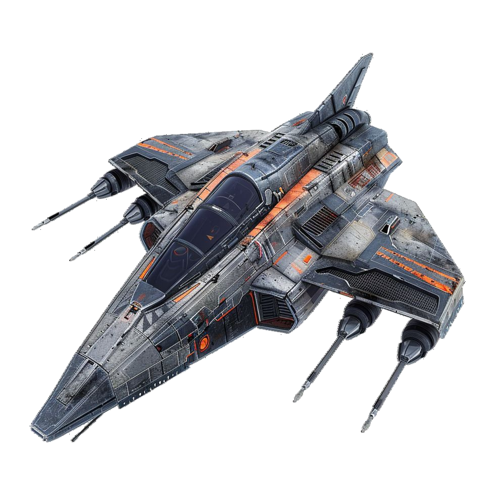 A futuristic spaceship.